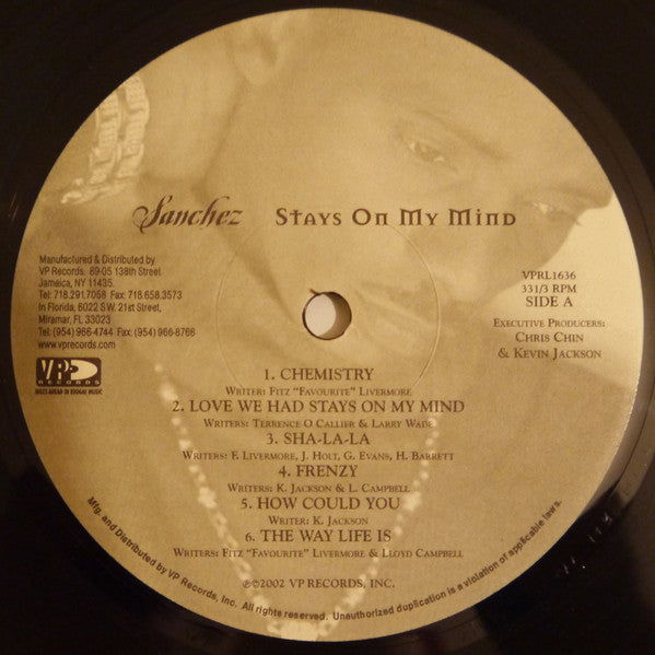 Sanchez : Stays On My Mind (LP, Album)