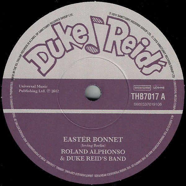 Roland Alphonso & Duke Reid's Band* / Stranger & Ken : Easter Bonnet / Feeling Of Love (7", Ltd)