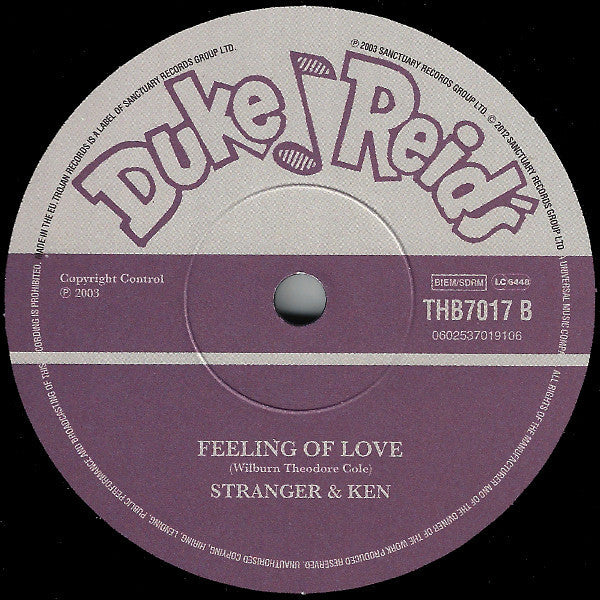 Roland Alphonso & Duke Reid's Band* / Stranger & Ken : Easter Bonnet / Feeling Of Love (7", Ltd)