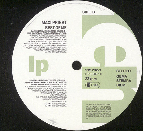 Maxi Priest : Best Of Me (2xLP, Comp)