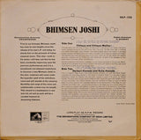 Bhimsen Joshi : Raga • Chhaya And Chhaya-Malhar / Raga • Darbari-Kanada And Suha-Kanada (LP, Mono)