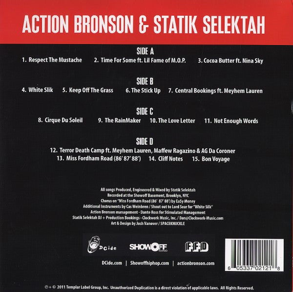 Action Bronson & Statik Selektah : Well-Done (2xLP, Album)