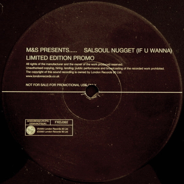 M&S Presents..... The Girl Next Door : Salsoul Nugget (If U Wanna) (12", S/Sided, Ltd, Promo)