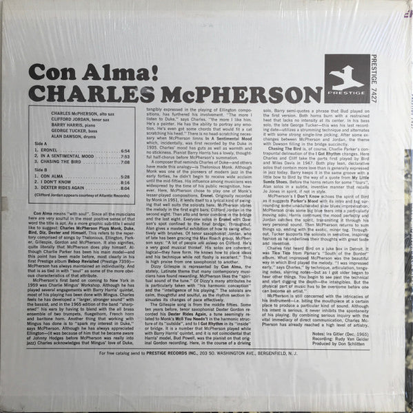 Charles McPherson : Con Alma! (LP, Album)
