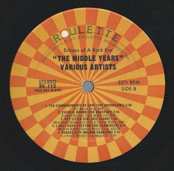 Various : Echoes Of A Rock Era: The Middle Years (2xLP, Comp)