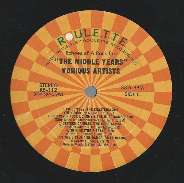 Various : Echoes Of A Rock Era: The Middle Years (2xLP, Comp)