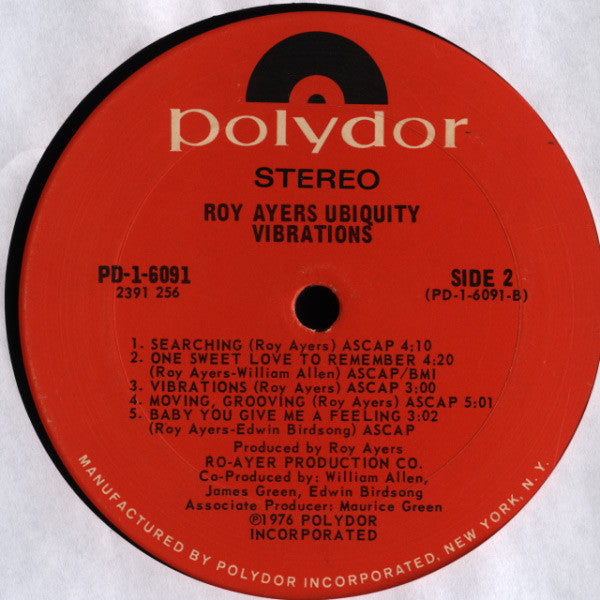 Roy Ayers Ubiquity : Vibrations (LP, Album, San)