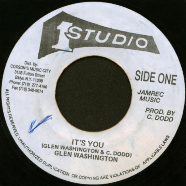 Glen Washington / Glen* & Sound Demensions* : It's You / It's You Version (7")