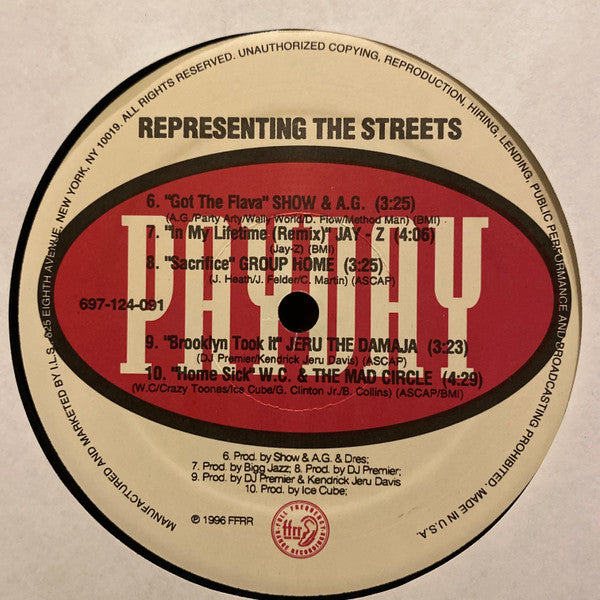 Various : Payday - Representin' The Streets (LP, Comp)