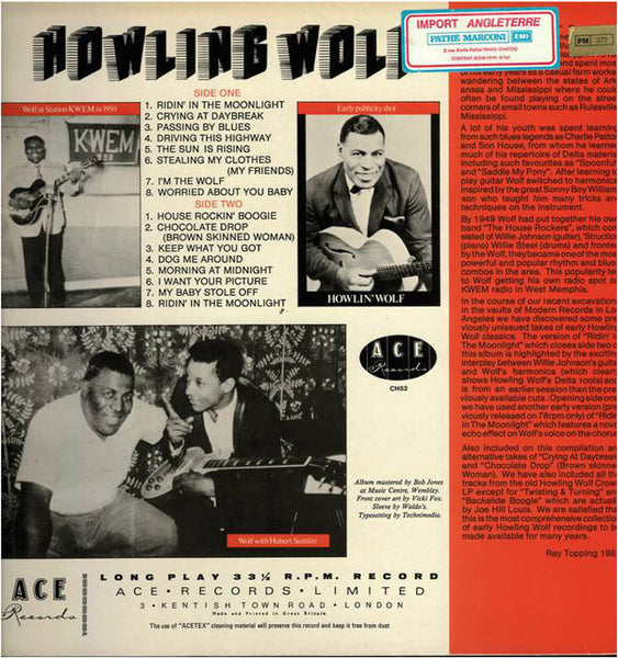 Howling Wolf* : Ridin' In The Moonlight (LP, Comp, Mono)