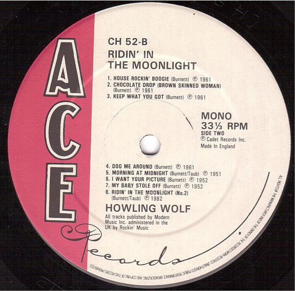 Howling Wolf* : Ridin' In The Moonlight (LP, Comp, Mono)