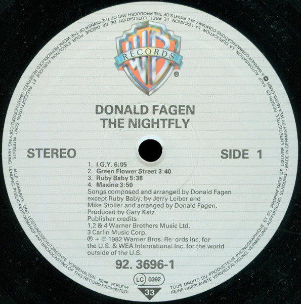 Donald Fagen : The Nightfly (LP, Album)