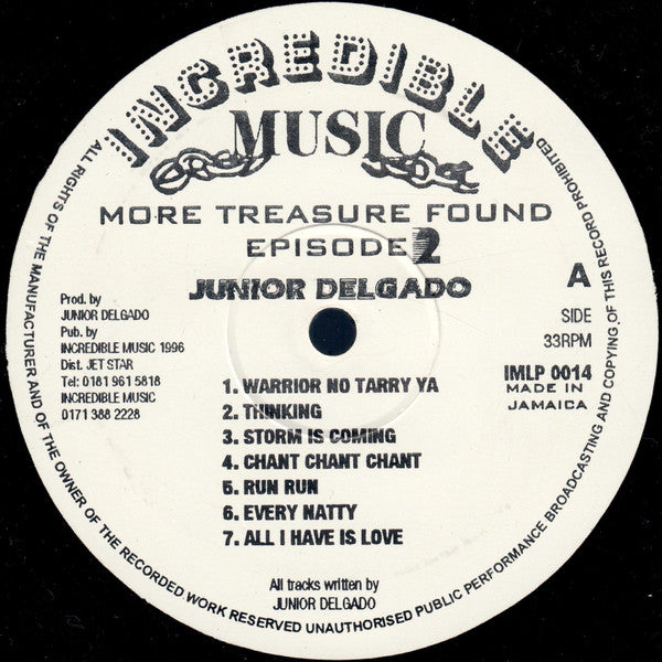 Junior Delgado : More Treasure Found - Episode 2 (LP, Comp)