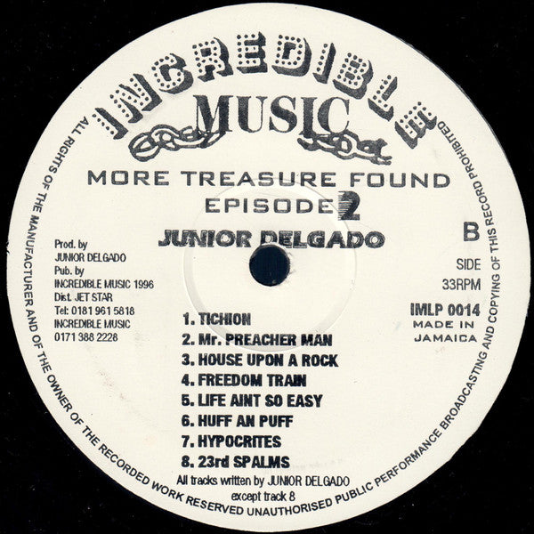 Junior Delgado : More Treasure Found - Episode 2 (LP, Comp)