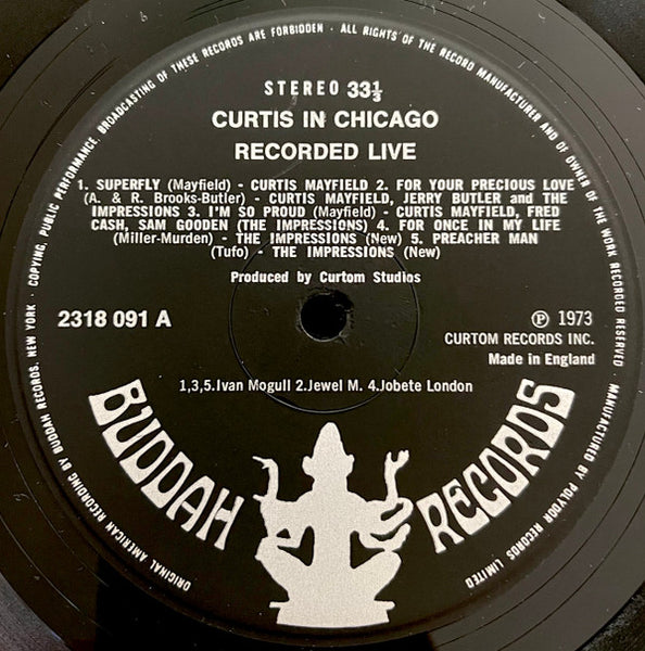 Curtis Mayfield : Curtis In Chicago - Recorded Live (LP, Gat)
