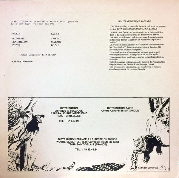 Lita Bembo : La Renaissance D'Une Legende - Nouveau Rythme Saccadé (LP)