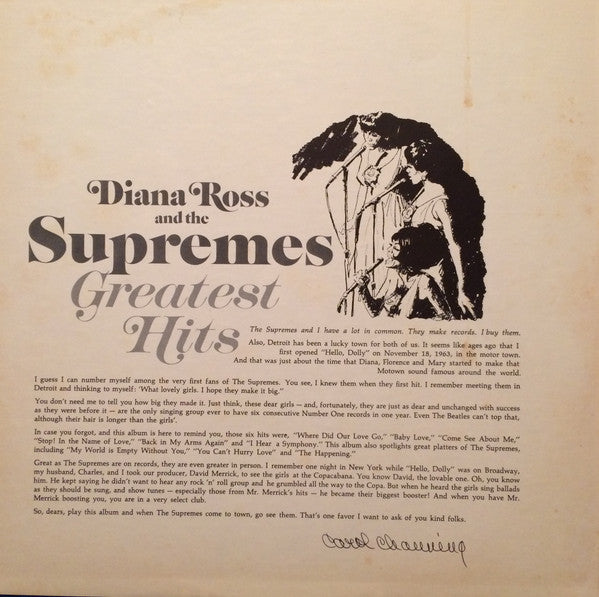 Diana Ross And The Supremes* : Greatest Hits (2xLP, Comp, Mono, Ind)