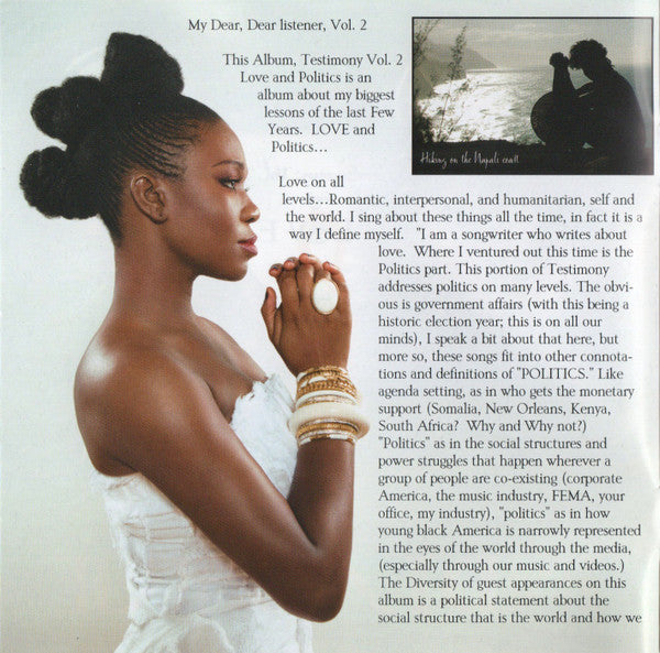 India.Arie : Testimony: Vol. 2, Love & Politics (CD, Album, Sup)