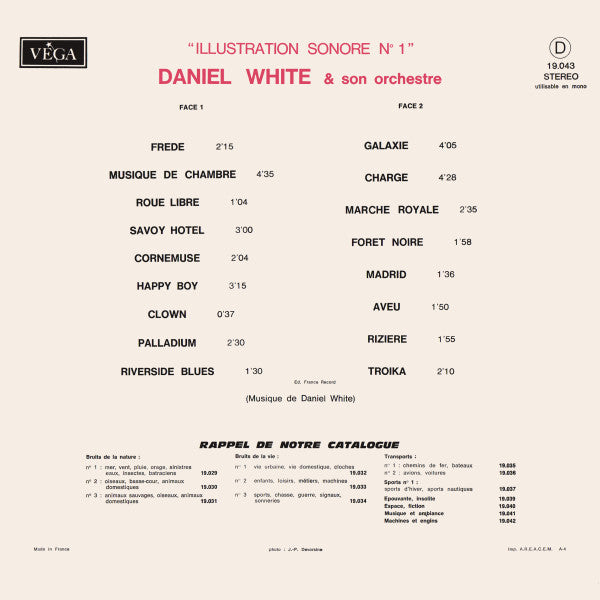 Daniel White & Son Orchestre* : Illustration Sonore Volume 1 (LP)
