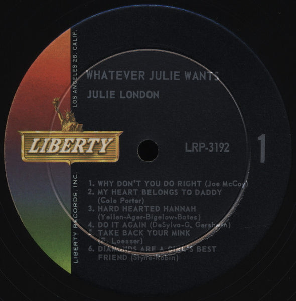 Julie London : Whatever Julie Wants (LP, Album, Mono, Ind)
