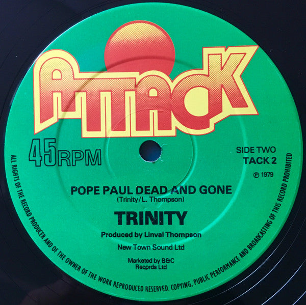 Trinity (4) : Follow My Heart / Pope Paul Dead And Gone (12")