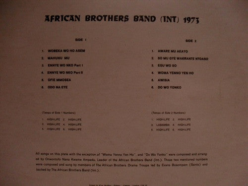 African Brothers Band (International)* : High-Life Time (LP, Album, RP)