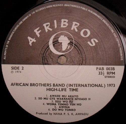 African Brothers Band (International)* : High-Life Time (LP, Album, RP)