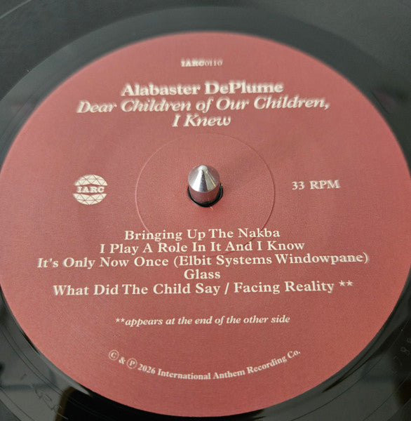 Alabaster DePlume : Dear Children Of Our Children, I Knew / Cremisan (12", EP, RSD)