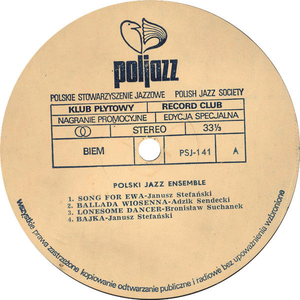 Polski Jazz Ensemble : Polski Jazz Ensemble (LP, Album)
