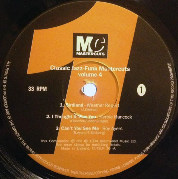 Various : Classic Jazz-Funk Mastercuts Volume 4 (2xLP, Comp)