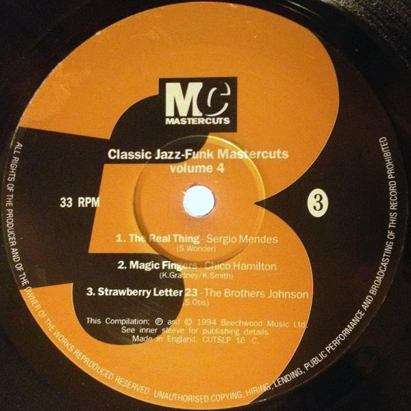 Various : Classic Jazz-Funk Mastercuts Volume 4 (2xLP, Comp)