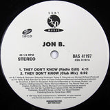 Jon B : They Don't Know (12", Promo)