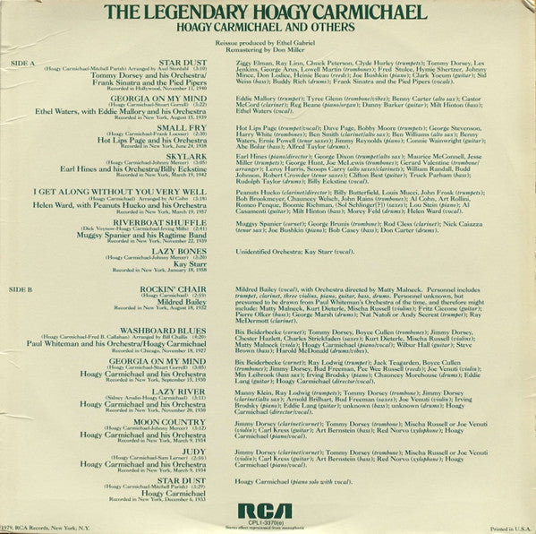 Hoagy Carmichael : A Legendary Performer & Composer (LP, Comp, RE, RM)
