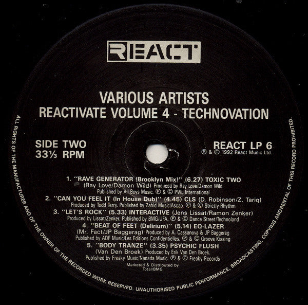 Various : Reactivate Vol 4 - Technovation (LP, Comp)