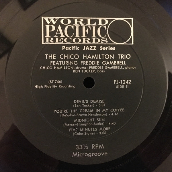 Chico Hamilton Trio* : Introducing The Piano Of Freddy Gambrell (LP, Album, Mono)