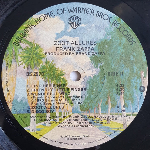 Zappa* : Zoot Allures (LP, Album, Los)