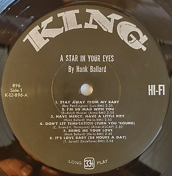 Hank Ballard : A Star In Your Eyes (LP, Album, Mono)