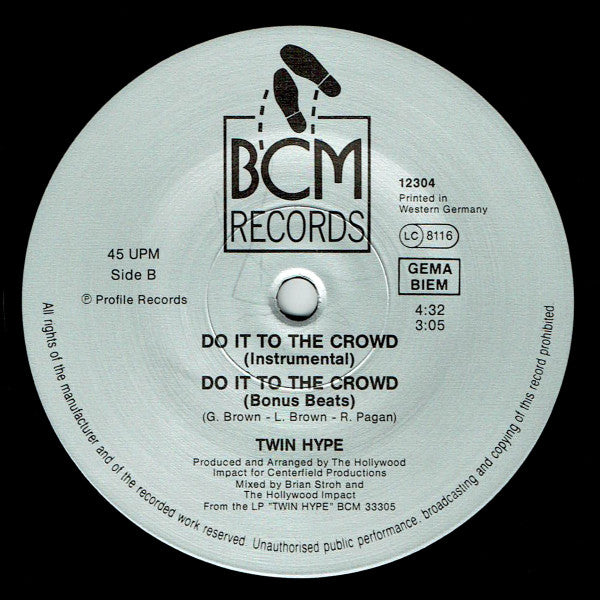 Twin Hype : Do It To The Crowd (12")