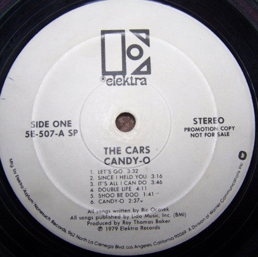 The Cars : Candy-O (LP, Album, Promo)