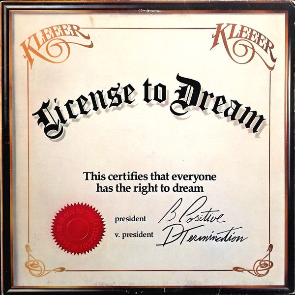 Kleeer : License To Dream (LP, Album, MO )
