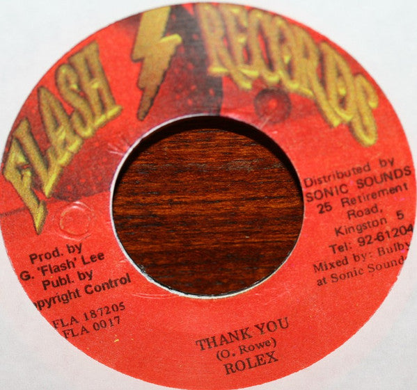 Rolex (2) : Thank You (7")