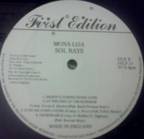 Sol Raye : Mona Lisa (LP, Album)