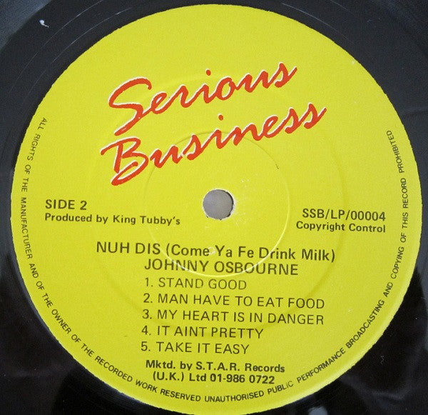 Johnny Osbourne : Nuh Dis (Come Ya Fe Drink Milk) (LP, Album)
