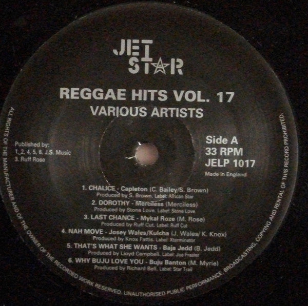 Various : Reggae Hits Volume 17 (LP, Comp)