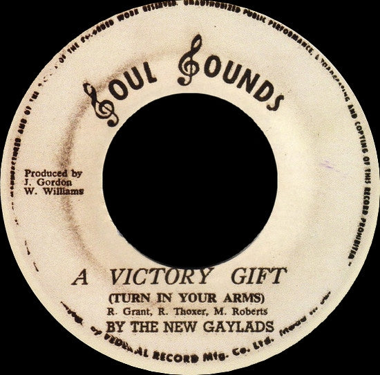The Gaylads : A Victory Gift (Turn In Your Arms) (7", RE)