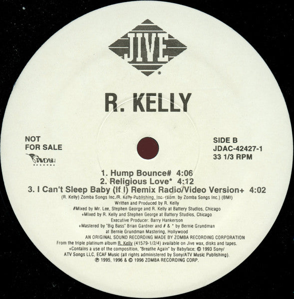 R. Kelly : I Believe I Can Fly (12", Promo)