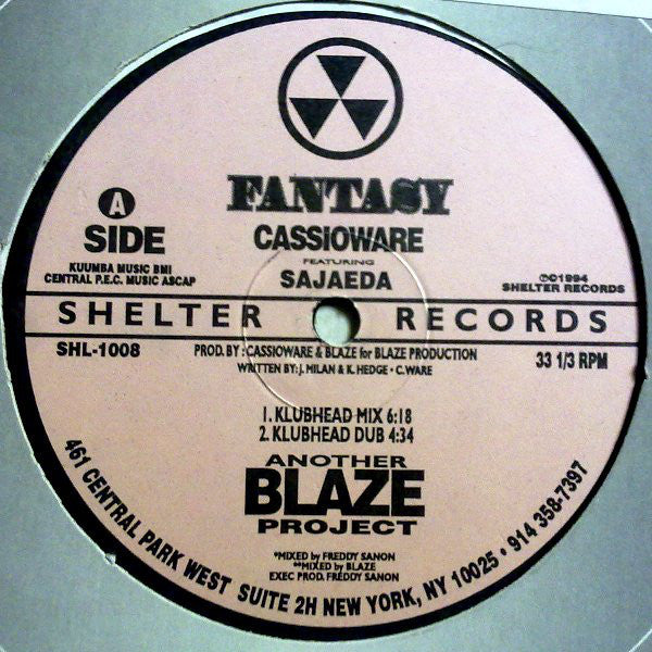 Cassio Ware Featuring Sajaeda : Fantasy (12")