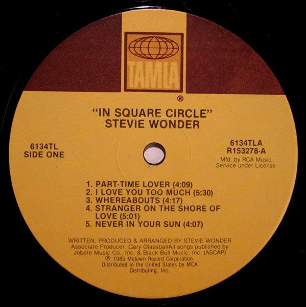 Stevie Wonder : In Square Circle (LP, Album, Club, RCA)