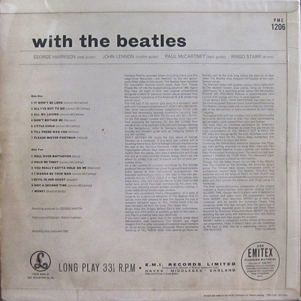 The Beatles : With The Beatles (LP, Album, Mono, 'Do)