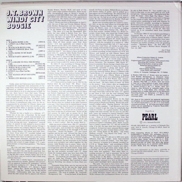 J.T. Brown : Windy City Boogie (LP, Comp)